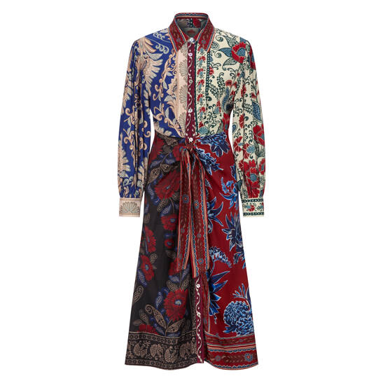 Midikleid Navy Winter Mix