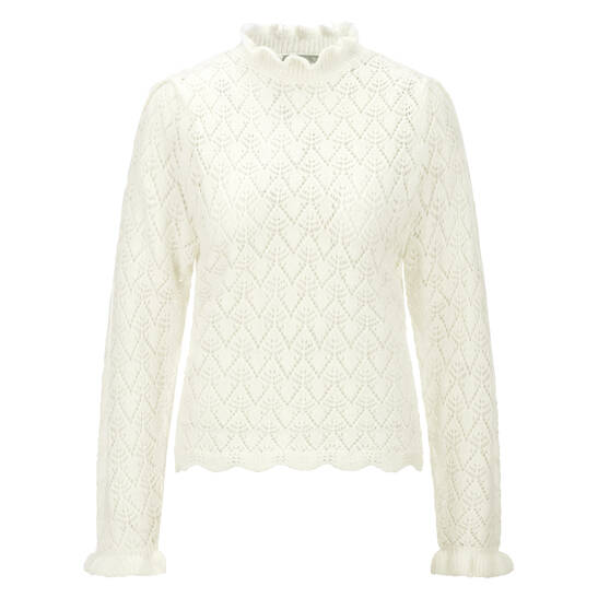 Strickpullover Lace Stitch Ruffles