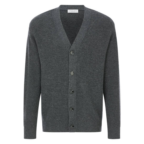 Schurwoll-Strickjacke