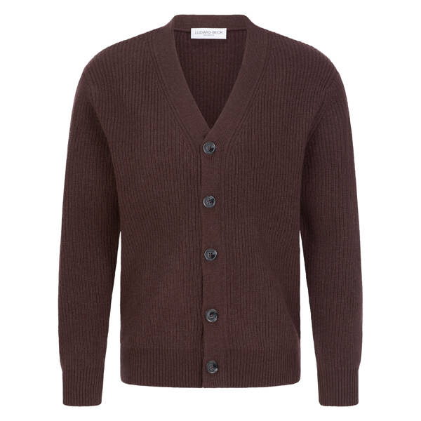 Schurwoll-Strickjacke