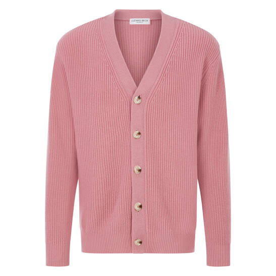 Schurwoll-Strickjacke