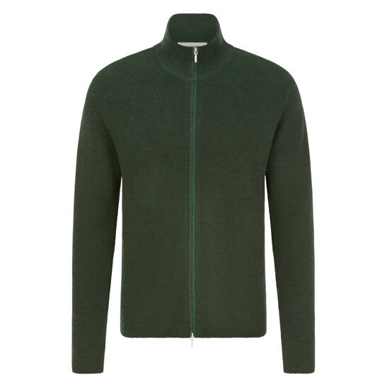 Schurwoll-Strickjacke