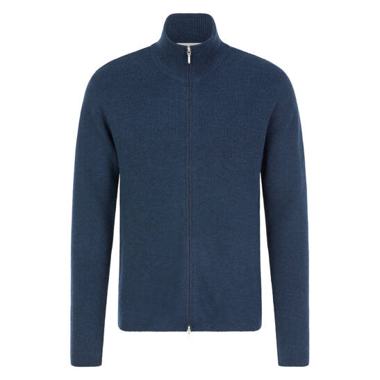 Schurwoll-Strickjacke