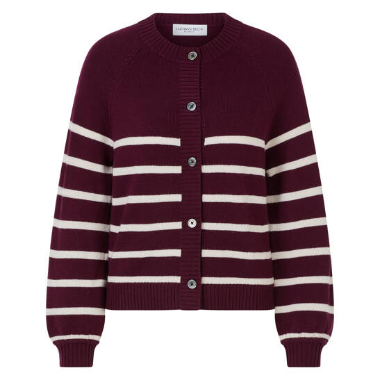 Schurwoll-Strickjacke