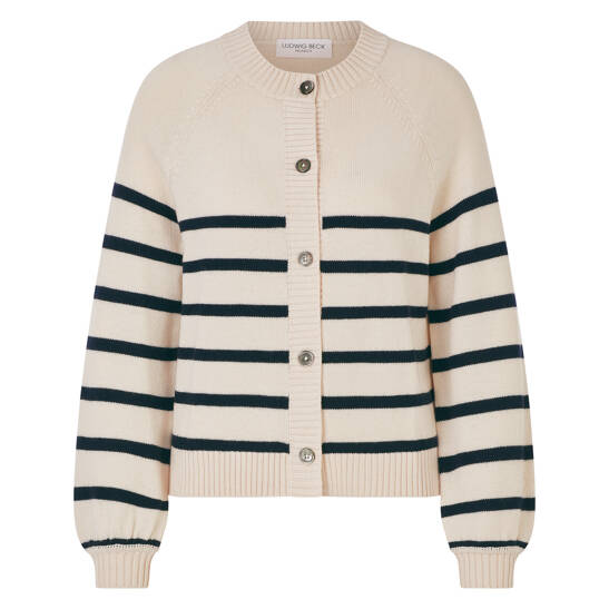 Schurwoll-Strickjacke