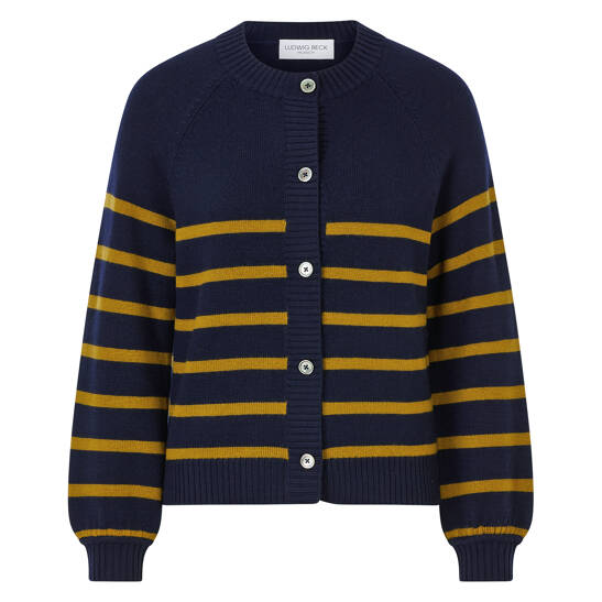 Schurwoll-Strickjacke