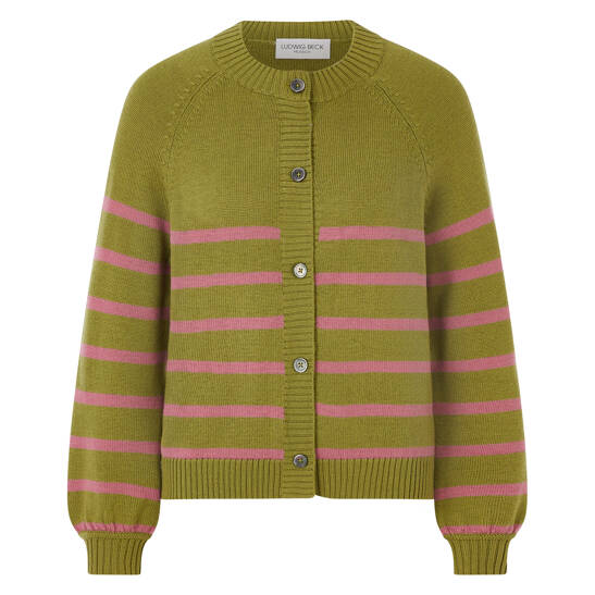 Schurwoll-Strickjacke