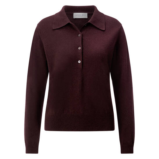 Schurwoll-Polopullover