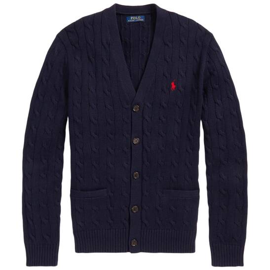 Strickjacke mit Zopfmuster