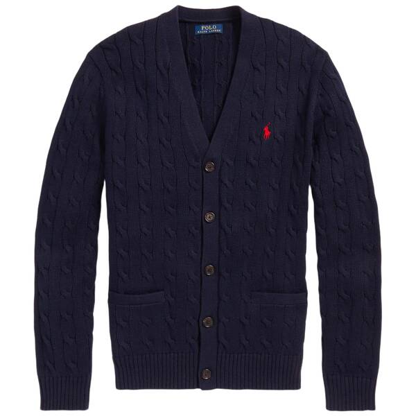 Strickjacke mit Zopfmuster