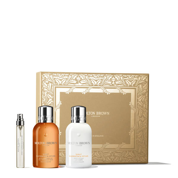 Sunlit Clementine & Vetiver Reise-Geschenkset