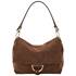 Schultertasche Temi medium Leder Suede Wood