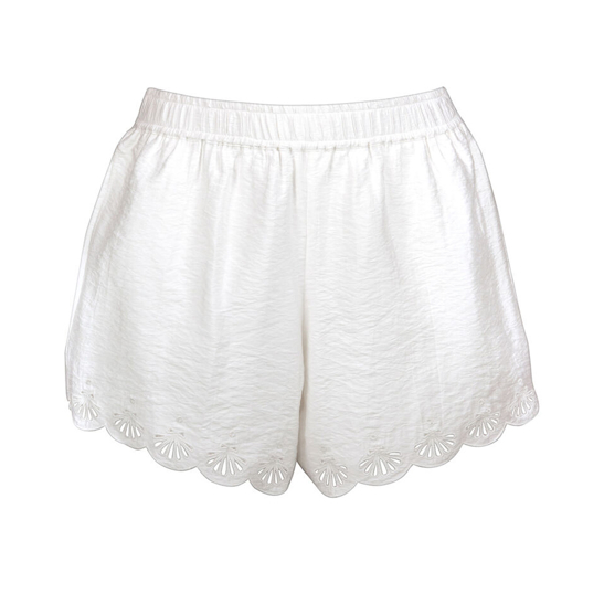 Shorts mit Lochstickerei