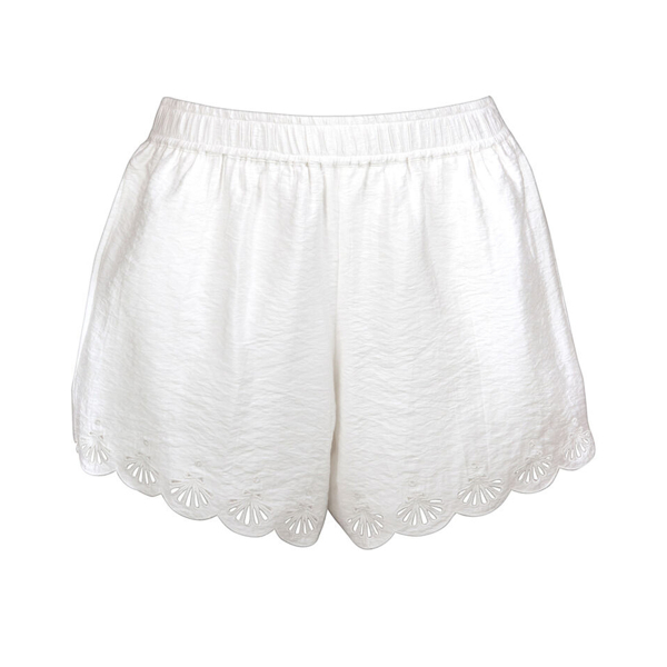 Shorts mit Lochstickerei