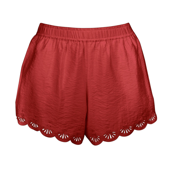 Shorts mit Lochstickerei