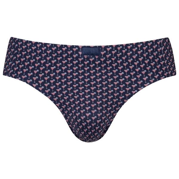 High-Waist-Slip mit Cocktailglas-Print