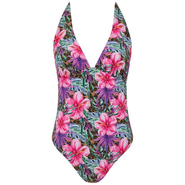 Easy pop tief ausgeschnittener badeanzug; bügellos