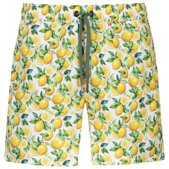 Badeshorts mit Zitronen-Print