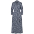 Langes hemdblusenkleid mit tupfenprint