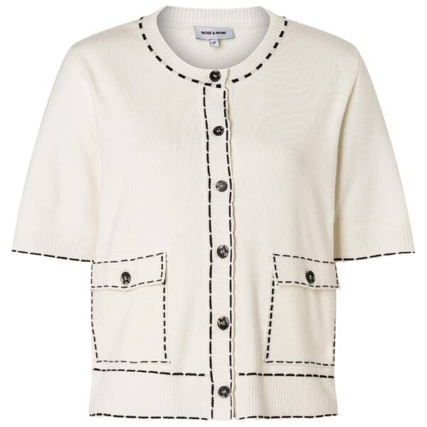 Cardigan mit kontrastnaht