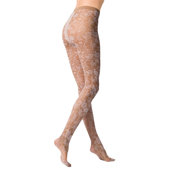 Strumpfhose mit Spitzenmuster