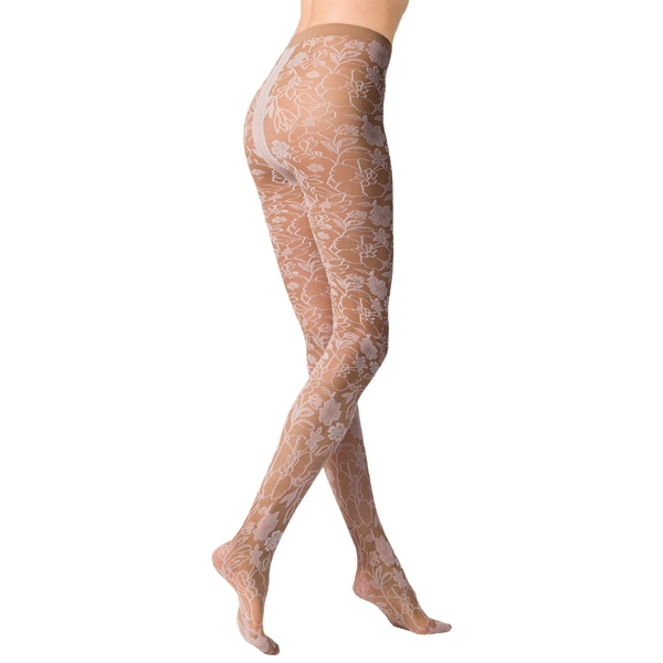 Strumpfhose mit Spitzenmuster