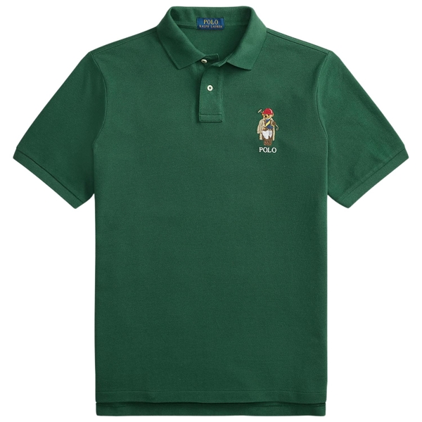 Custom-Slim-Fit Piqué-Poloshirt mit Bear