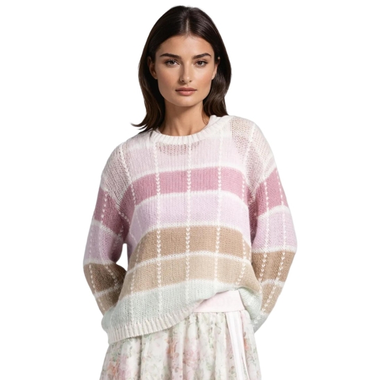 Pullover mit Blockstreifen