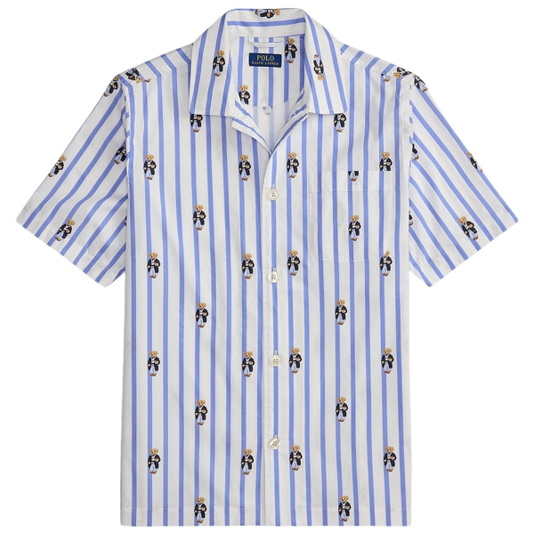 Gestreiftes Pyjamahemd mit Polo Bear