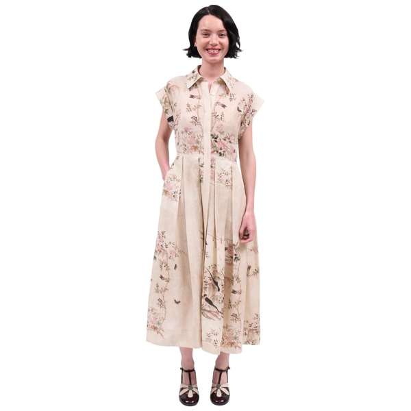 Hemdblusenkleid mit Blumenmuster