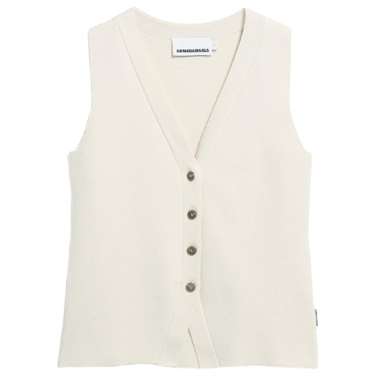 Compact buttoned knit vest