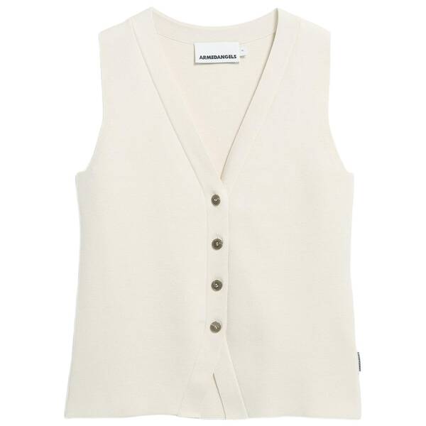 Compact buttoned knit vest
