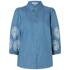 Jeansbluse mit stickerei