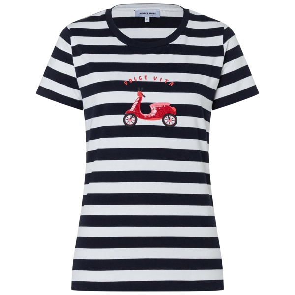 Streifenshirt mit paillettenroller