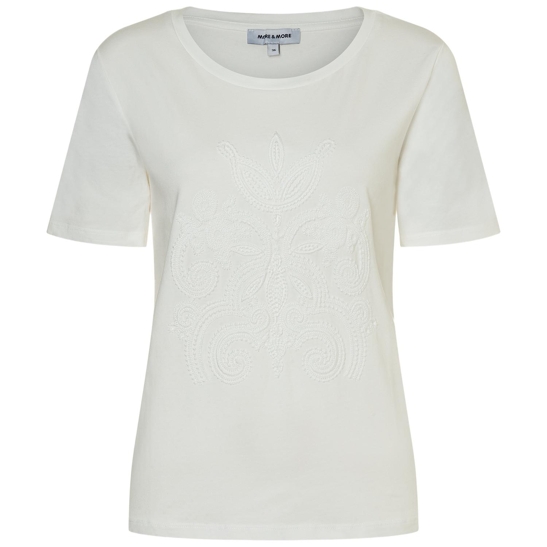 T-shirt mit stickerei auf der front