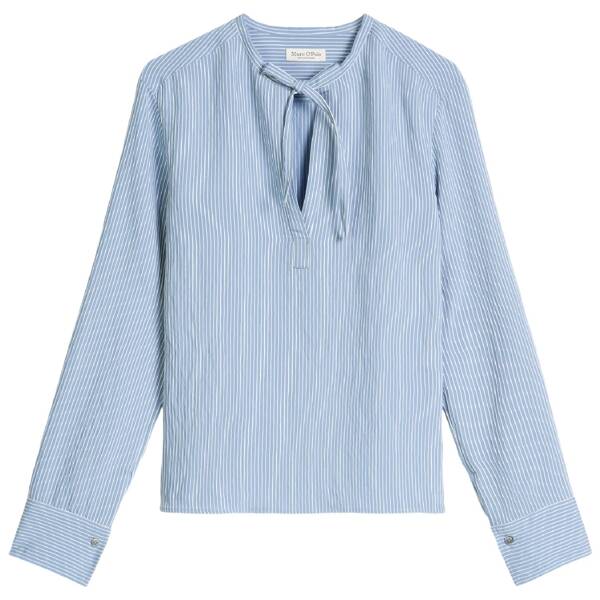 Crinkle-streifenbluse a-shape