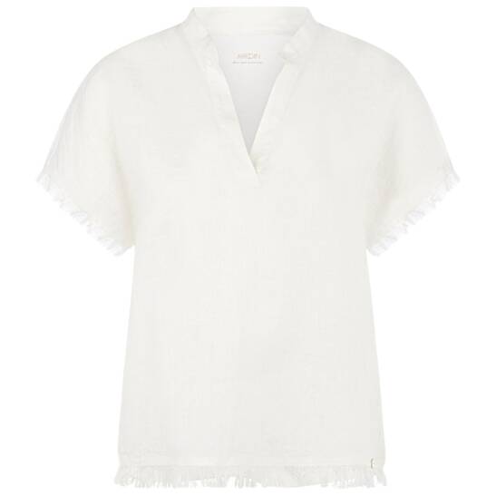 Blusenshirt aus leinen-baumwolle-mix