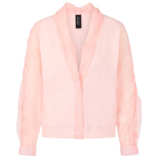 Leichte jacke im materialmix