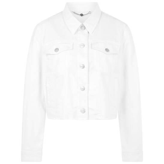 Kurze jeansjacke aus baumwollstretch