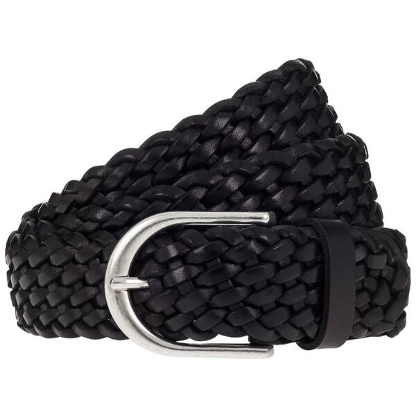 35 mm geflochtener vollledergürtel