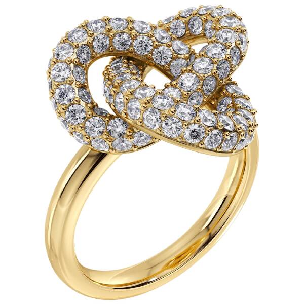 Ring Infintiy Knot Sparkle L Gold