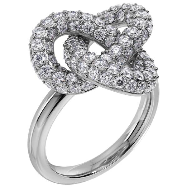 Ring Infinity Knot Sparkle L Silver