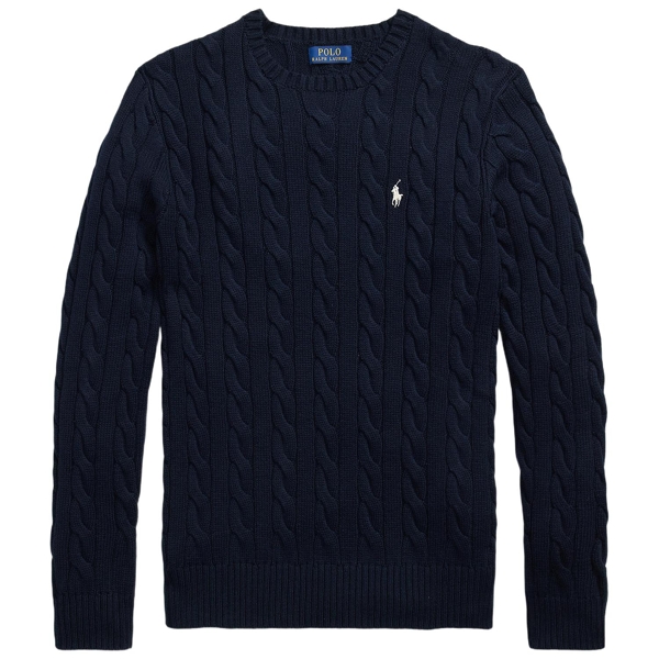 Baumwollpullover mit Zopfmuster