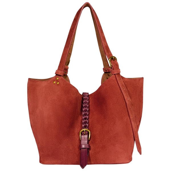 Schultertasche Wildleder