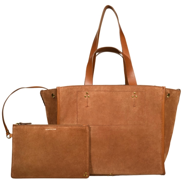 Shopper-Set aus Wildleder mit Clutch