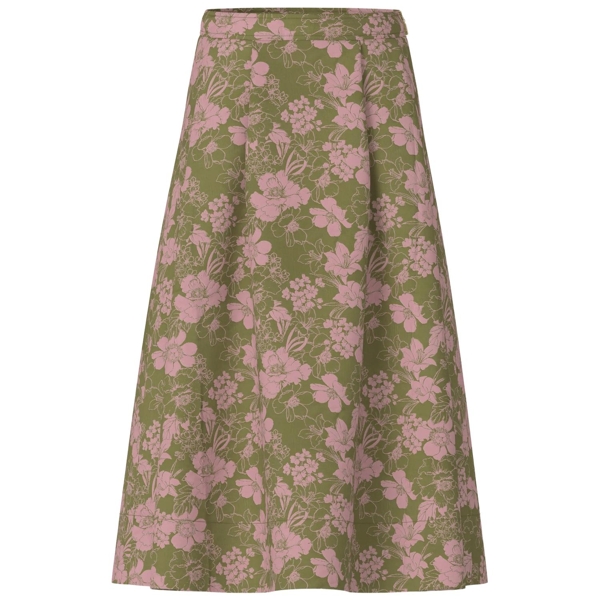 Midirock mit floralem Print