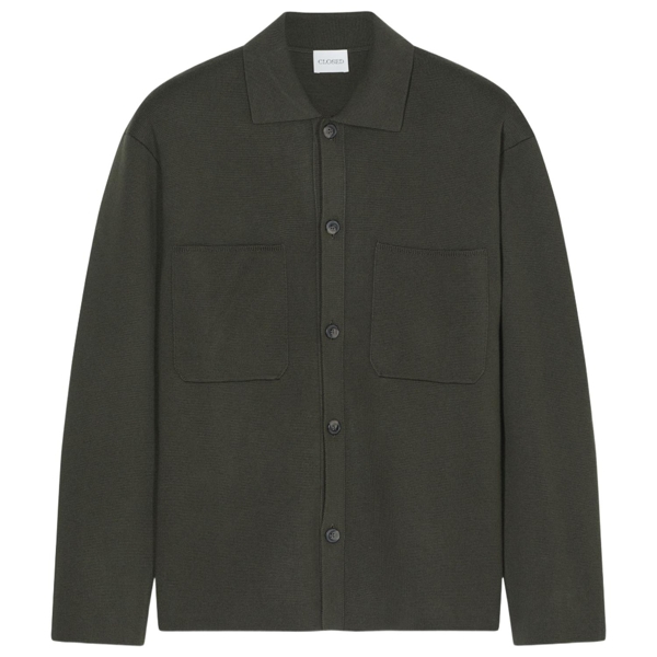 Strickjacke mit Hemdkragen