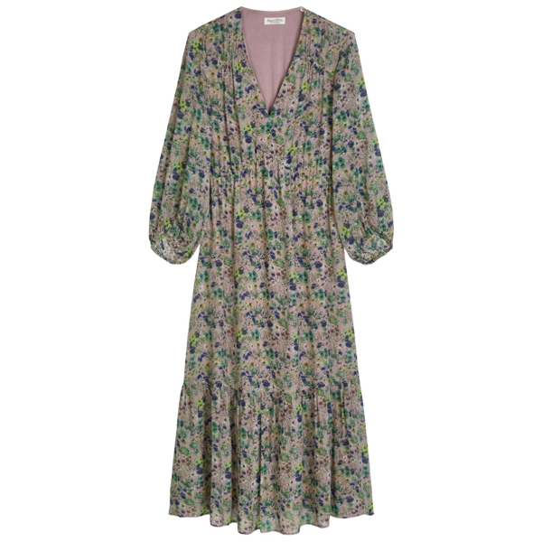 Print-kleid flared