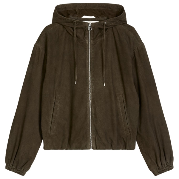 Lederjacke mit kapuze regular