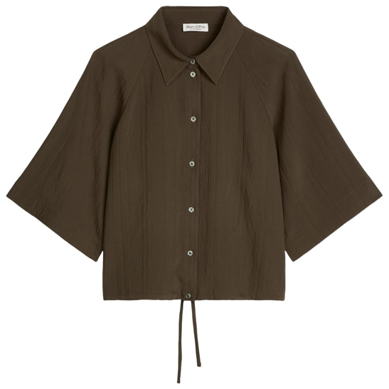 Kurzarm-crinkle-bluse relaxed